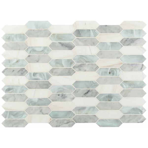 Cienega Springs SAMPLE Textured Picket Multi-Surface Mesh-Mounted Mosaic Tile